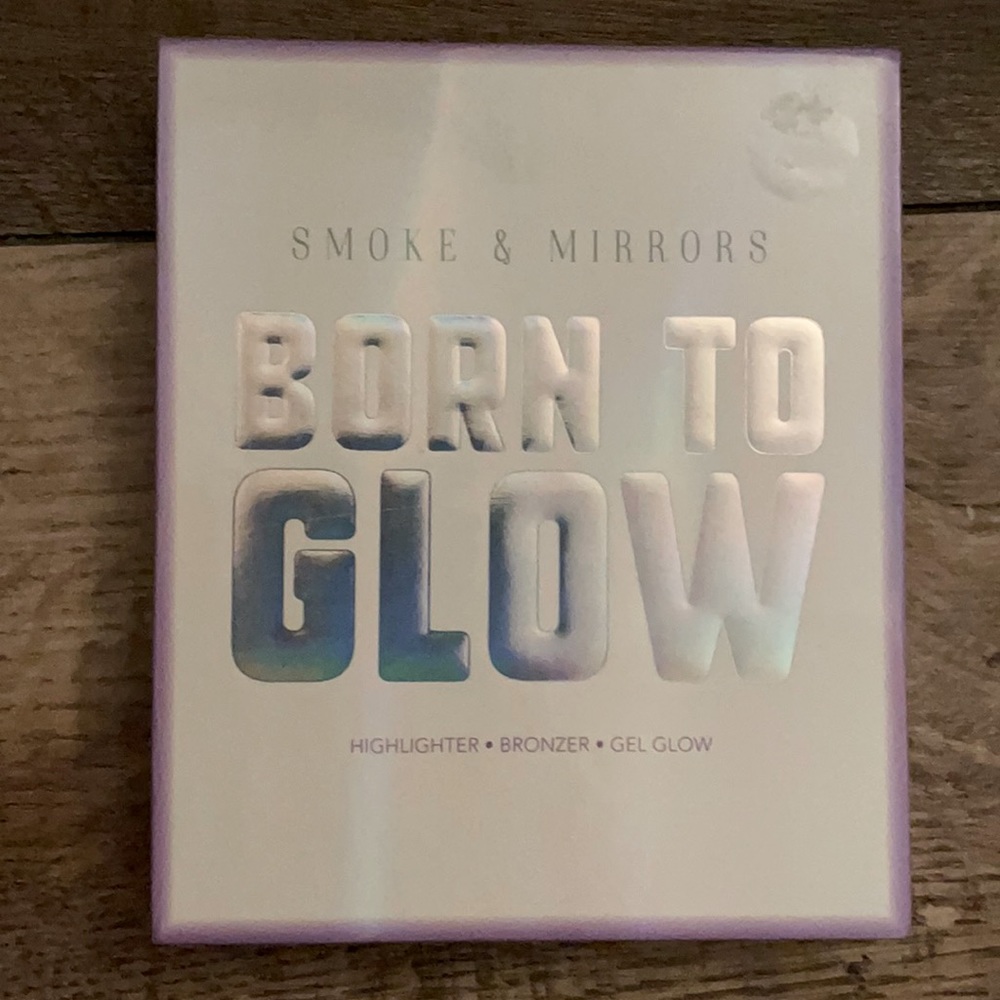 NWT SMOKE & MIRRORS “BORN TO GLOW” Highlighter, Bronzer & Gel Glow Palet…